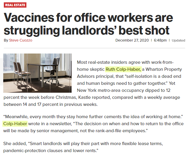 Vaccines for Office Workers are Struggling Landlords' Best Shot nyc office lease negotiation
