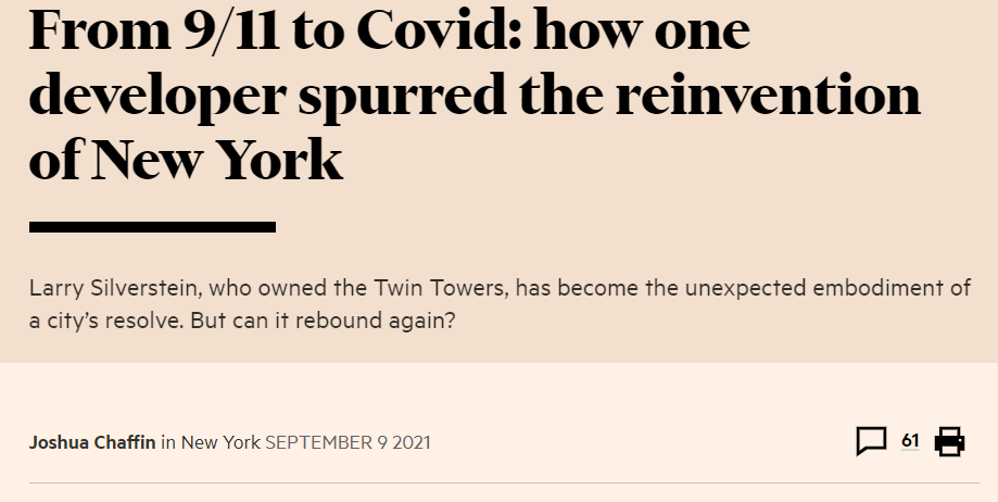 From 9/11 to Covid New York Financial Times
