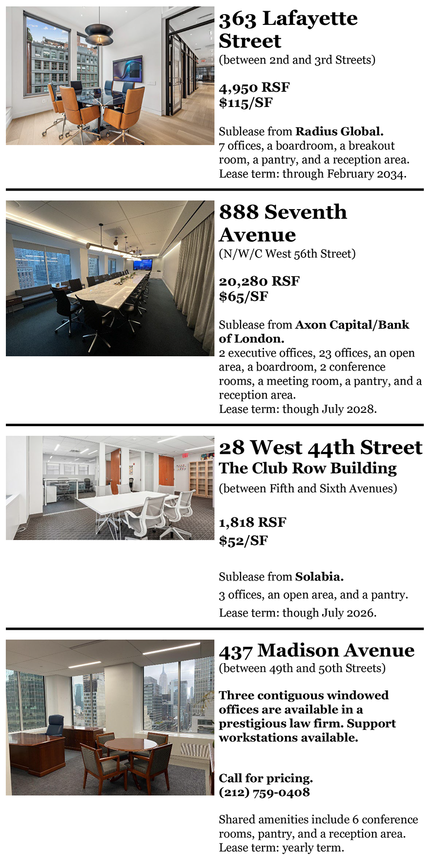 new york city law firm space - law office space nyc - law office sublet nyc